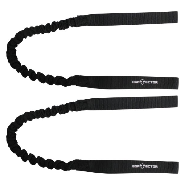 Extreme Max® - BoatTector 38" to 49" Nylon-Covered Bungee Dock Lines with Looped Ends, 2 Pieces