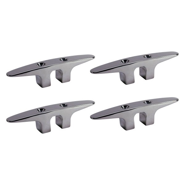 Extreme Max® - 4-1/2" L x 1" H Stainless Steel Soft Point Open Base Dock Cleat, 4 Pieces
