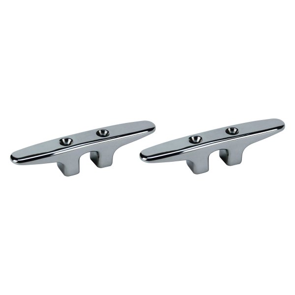 Extreme Max® - 6" L x 1-1/4" H Stainless Steel Soft Point Open Base Dock Cleat, 2 Pieces