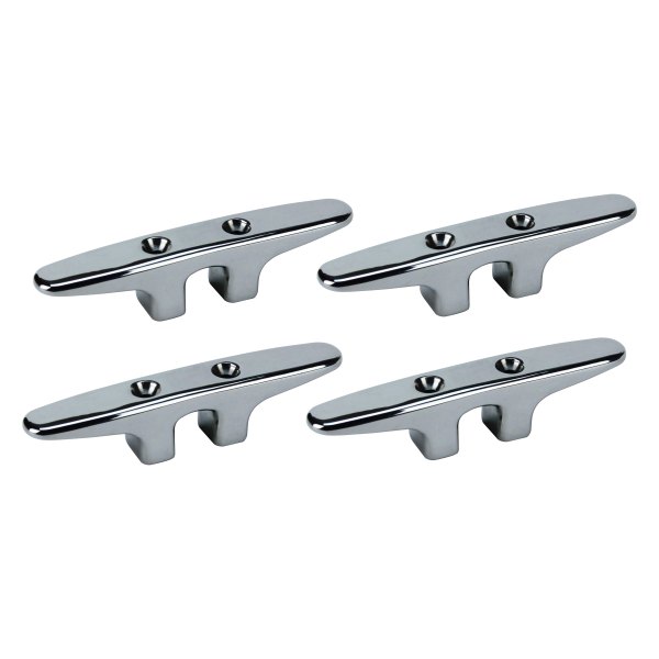 Extreme Max® - 6" L x 1-1/4" H Stainless Steel Soft Point Open Base Dock Cleat, 4 Pieces