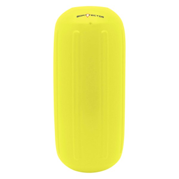 Extreme Max® - BoatTector 6.5" D x 15" L Neon Yellow Line Through Center Cylindrical Inflatable Fender