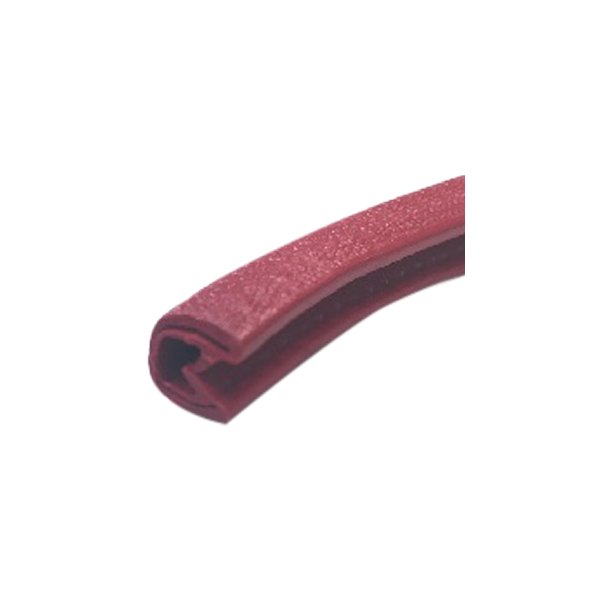 Fairchild® - 50' L Red Soft Tone Standard Double Lip Edge Trim with Segmented Steel Core for 0.032"-0.125" Edge