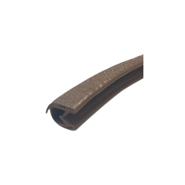 Fairchild® - 50' L Brown Soft Tone Standard Double Lip Edge Trim with Segmented Steel Core for 0.032"-0.125" Edge