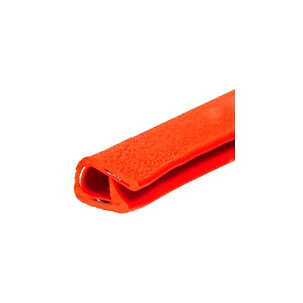 Fairchild® - 50' L Safety Orange Soft Tone Standard Single Lip Edge Trim with Segmented Steel Core for 0.09"-0.19" Edge