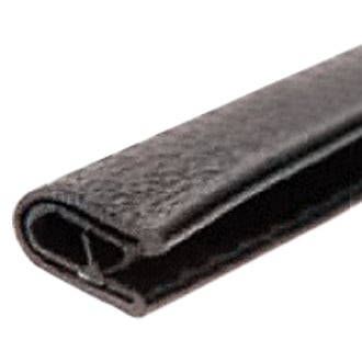 Fairchild® 0341-50 - 50' L Black Mini Edge Trim with Segmented Steel Core for 0.01"-0.05" Edge