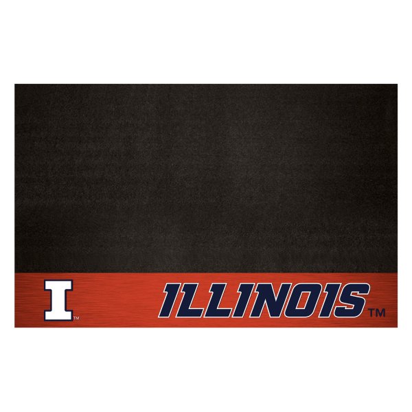 FanMats® - Grill Mat with "I" Logo & "Illinois" Wordmark