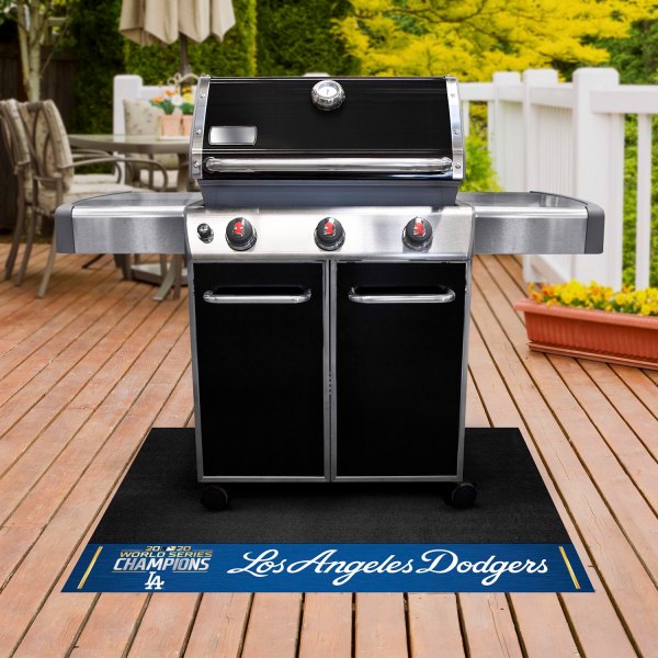 FanMats® - MLB "Los Angeles Dodgers" 26" x 42" Grill Mat with "2020 World Series Champions" Logo