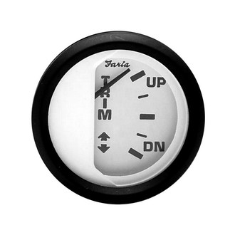 Faria Beede Instruments® - Euro Series 2.06" White Dial/Black Aluminum Bezel In-Dash Mount Trim Gauge
