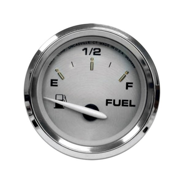Faria Beede Instruments® - Kronos Series 2.06" Spun Aluminum Dial/Polished Stainless Steel Bezel In-Dash Mount Fuel Level Gauge