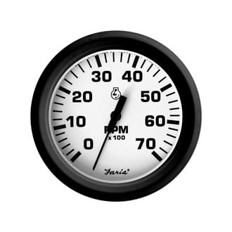 Faria Beede Instruments® - Euro Series White Dial/Black Aluminum Bezel 3.37" In-Dash Mount Gauge Set