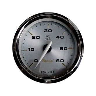Faria Beede Instruments® - Kronos Series Spun Aluminum Dial/Polished Stainless Steel Bezel 3.37" In-Dash Mount Tachometer Gauge
