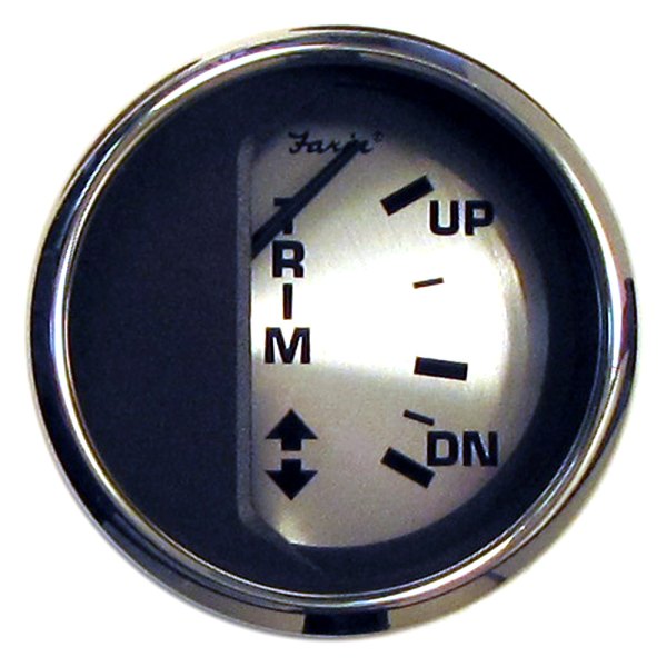 Faria Beede Instruments® - Spun Series 2.06" Silver Dial/Polished Stainless Steel Bezel In-Dash Mount Trim Gauge