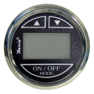 Faria Beede Instruments® - Platinum Series Silver Dial/Polished Stainless Steel Bezel 2.06" In-Dash Mount Depth Gauge