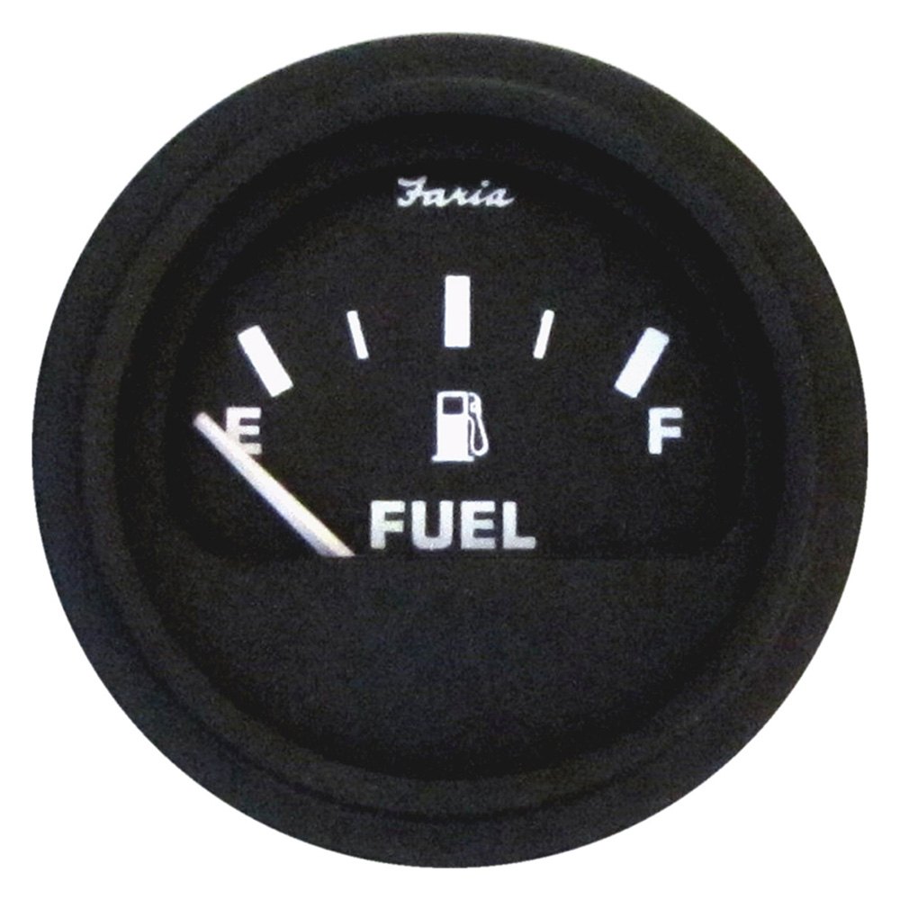 Faria Beede Instruments® HeavyDuty Black 2.06" InDash Mount Fuel