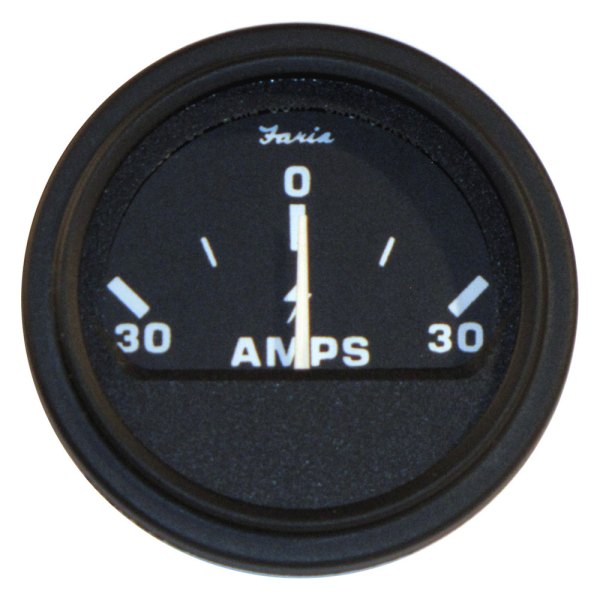Faria Beede Instruments® - Heavy-Duty 2.06" Black Dial/Black Bezel In-Dash Mount Ammeter Gauge