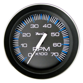 Faria Beede Instruments® - Coral Series Black Dial/Black Aluminum Bezel 3.37" In-Dash Mount Gauge Set