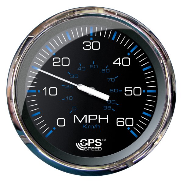 Faria Beede Instruments® - Chesapeake Series 5" Black Dial/Polished Stainless Steel Bezel In-Dash Mount GPS Speedometer Gauge