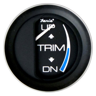 Faria Beede Instruments® - Coral Series 2.06" Black Dial/Black Aluminum Bezel In-Dash Mount Trim Gauge