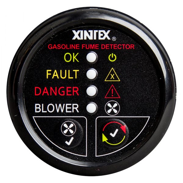 Fireboy-Xintex® - Black Round Gasoline Fume Detection System with Blower Control