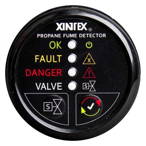 Fireboy-Xintex® - Black Propane Fume Detection System with Solenoid Valve Control