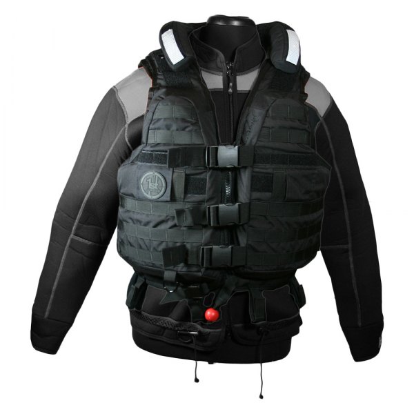 First Watch® - HBV-100 Tactical Version Medium/X-Large Black Nylon Life Vest