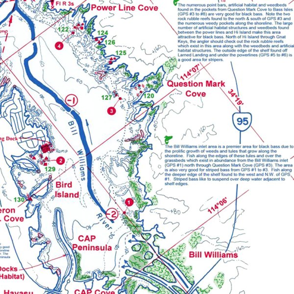 Fish-n-Map® - Lake Havasu Fishing Map