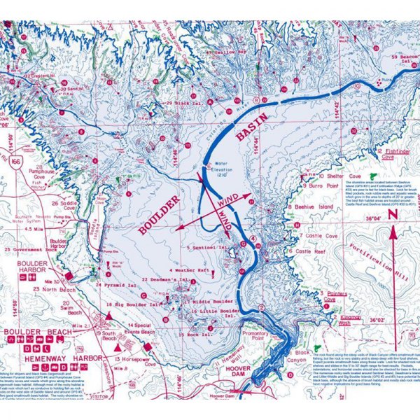 Fish-n-Map® - Lake Mead Fishing Map