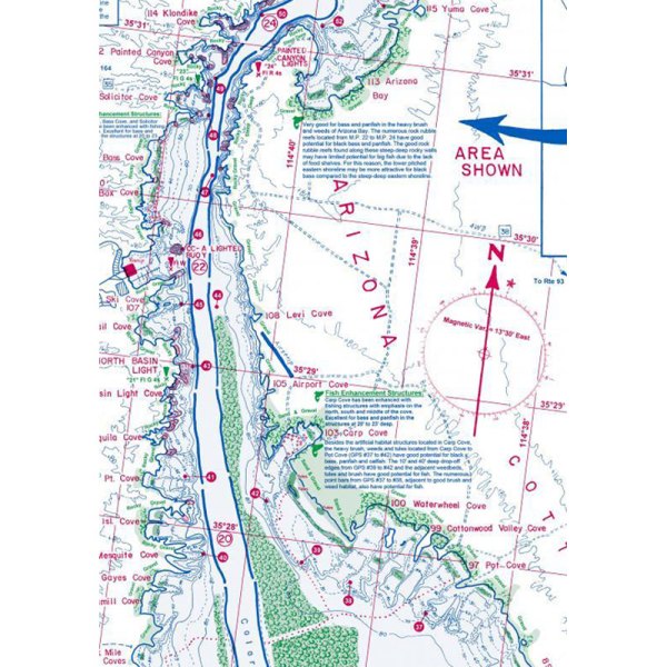 Fish-n-Map® - Lake Mohave Fishing Map