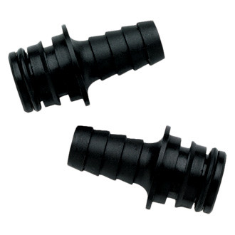 Flojet® - 1/2" Hose I.D. to Snap-In Port Plastic Black Adapter with EPDM O-Ring
