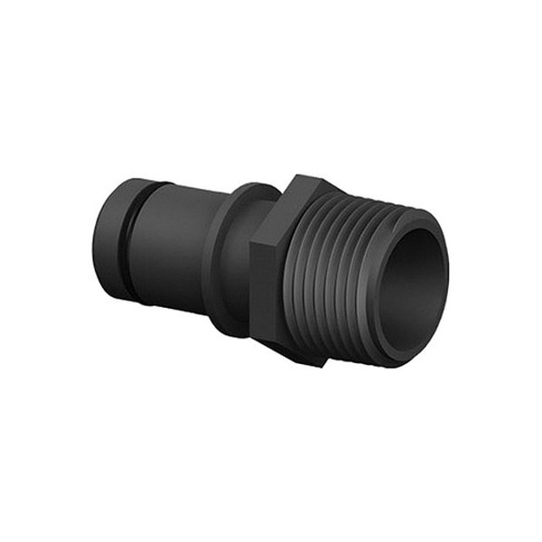 Flow-Rite® - 3/4" Hose I.D. to 3/4" NPT(M) Plastic Black Hose/Pipe Adapter