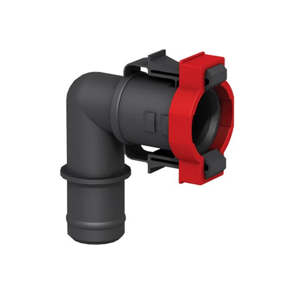Flow-Rite® - 3/4" Hose I.D. to Qwik-Lok 90° Plastic Black Elbow Hose/Pipe Adapter