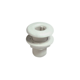 Forespar® - 251 Series 0.81" Hole Plastic White Mushroom Head Thru-Hull Fitting for 1/2" Pipe