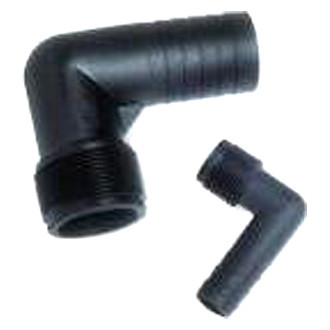 Forespar® - 1" Hose I.D. to 1" Male 90° Plastic Black Elbow Hose/Pipe Adapter