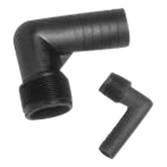 Forespar® - 1-1/2" Hose I.D. to 1-1/2" Female 90° Plastic Black Elbow Hose/Pipe Adapter