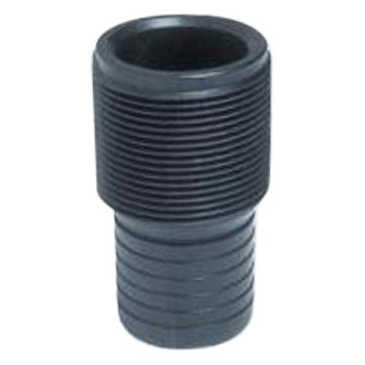 Forespar® - 1-1/8" Hose I.D. to 1" NPT(M) Plastic Black Hose/Pipe Adapter