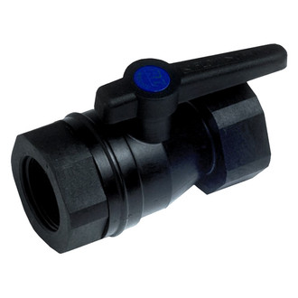 Forespar® - 1" Female to 1" Female Plastic Black Inline Valve