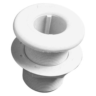 Forespar® - 251 Series 1.028" Hole Plastic White Mushroom Head Thru-Hull Fitting for 3/4" Pipe