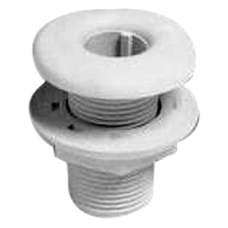 Forespar® - 251 Series 1.615" Hole Plastic White Mushroom Head Thru-Hull Fitting for 1-1/4" Pipe