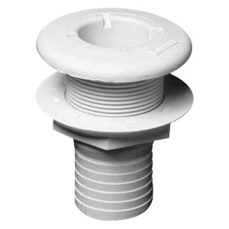 Forespar® - 253 Series 1.015" Hole Plastic White Mushroom Head Thru-Hull Fitting for 3/4" D Hose