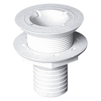 Forespar® - Plastic White Flush Head Thru-Hull Drain for 1-1/2" D Hose with Screen