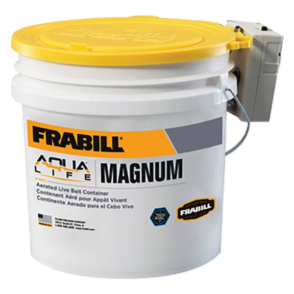 Frabill® - Magnum 12.5" x 12.5" x 14.5" 4.25 gal Bait Bucket with Aerator