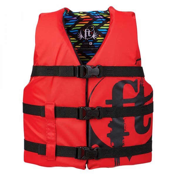 Full Throttle® - Water Sports Youth Red Nylon Life Vest