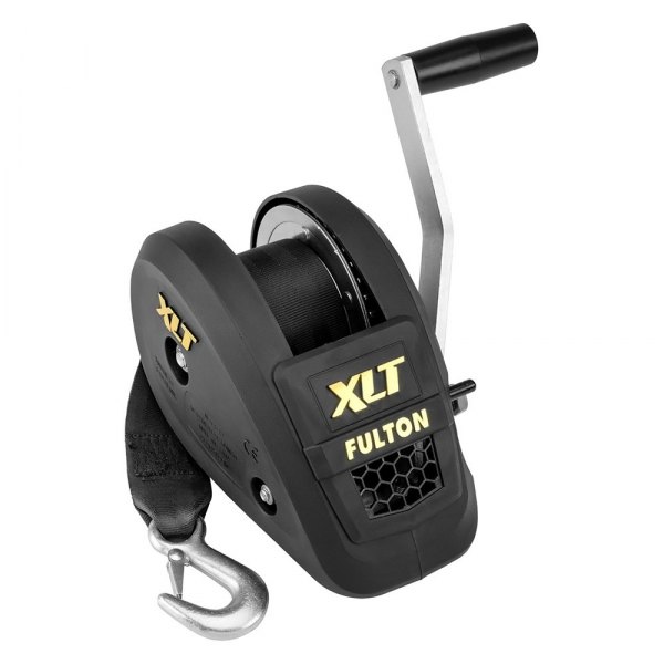 Fulton® - XLT Series 1400 lb Single Speed Trailer Winch with 20' L Strap & Black Cover