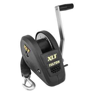 Fulton® - XLT Series 1800 lb Single Speed Trailer Winch with 20' L Strap & Black Cover