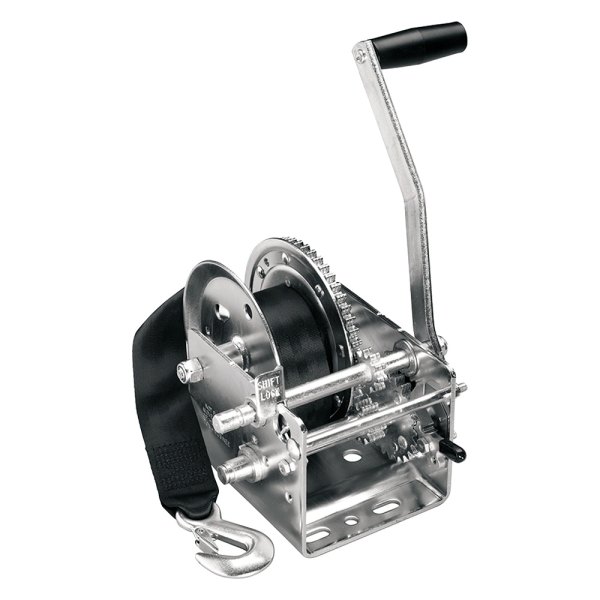 Fulton® - 2600 lb Two Speed Hand Winch with 20' L Strap & w/o Handle Cover