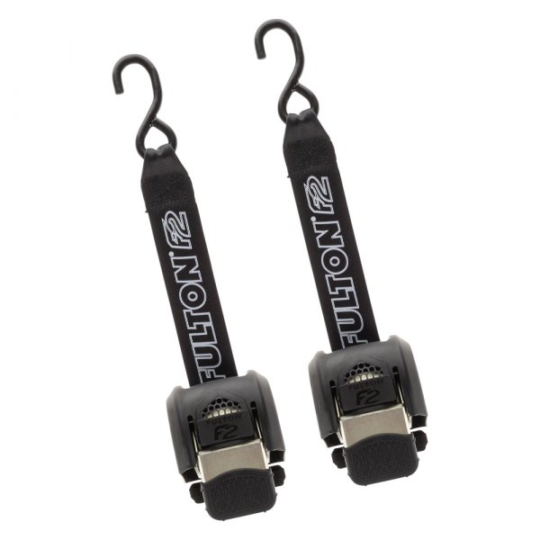 Fulton® - F2 Series 43" L x 2" W Zinc Plated Steel Ratchet Transom Tie-Down Strap with Hook End