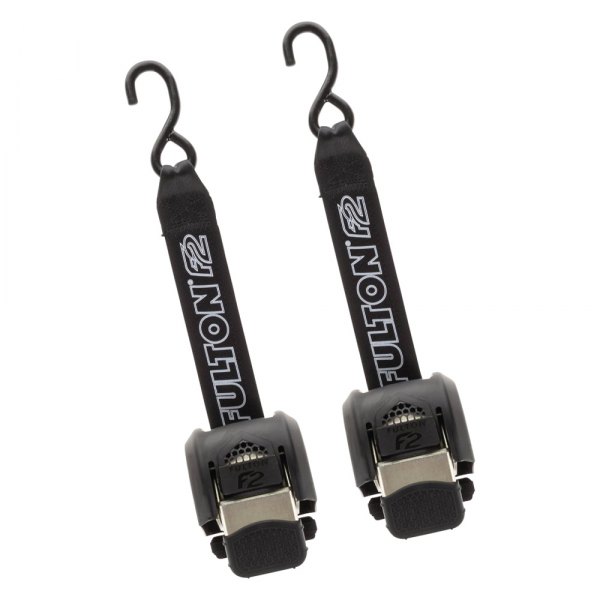 Fulton® - F2 Series 43" L x 2" W Stainless Steel Ratchet Transom Tie-Down Strap with Hook End