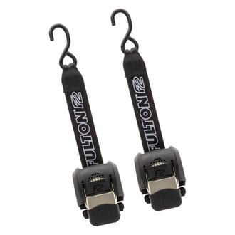 Fulton® 2062100 - F2 Series 43" L x 2" W Stainless Steel Ratchet Transom Tie-Down Strap with Hook End