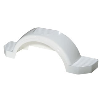 Fulton® 508573 - 13" Tire Size White Plastic Fender with Step