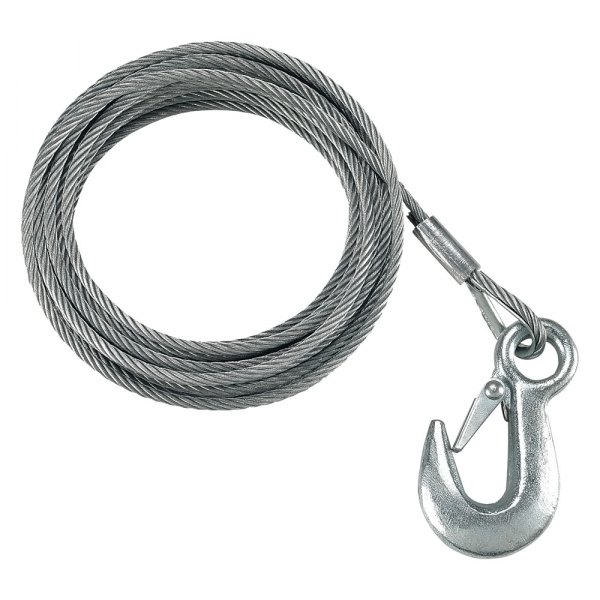 Fulton® - 25' L x 3/16" D Steel Winch Cable with Hook